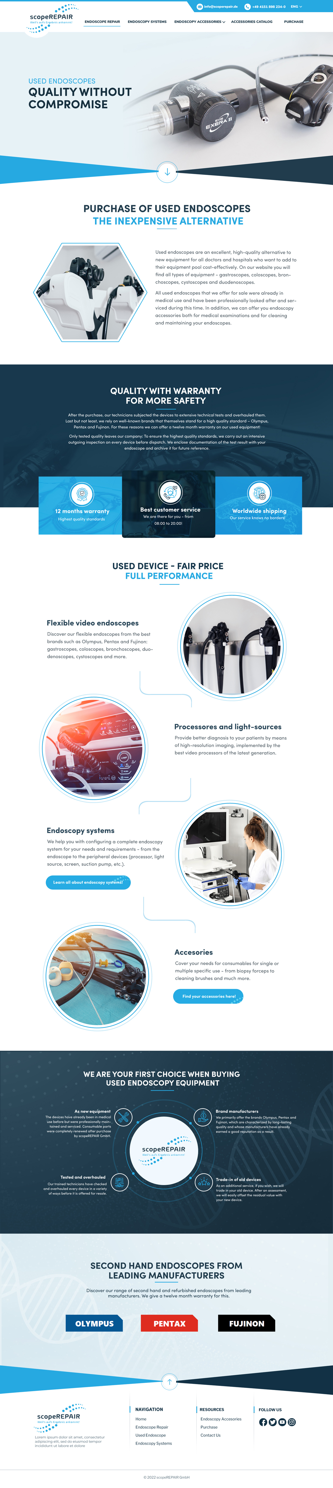 Diseño Web por Blue Sparrow para scopeREPAIR GmbH | Diseño #28983181