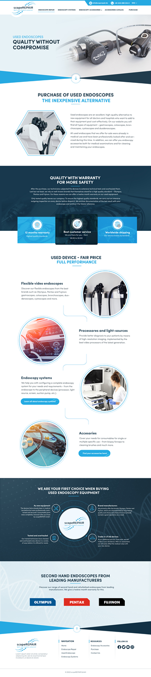 Diseño Web por Blue Sparrow para scopeREPAIR GmbH | Diseño: #28983181