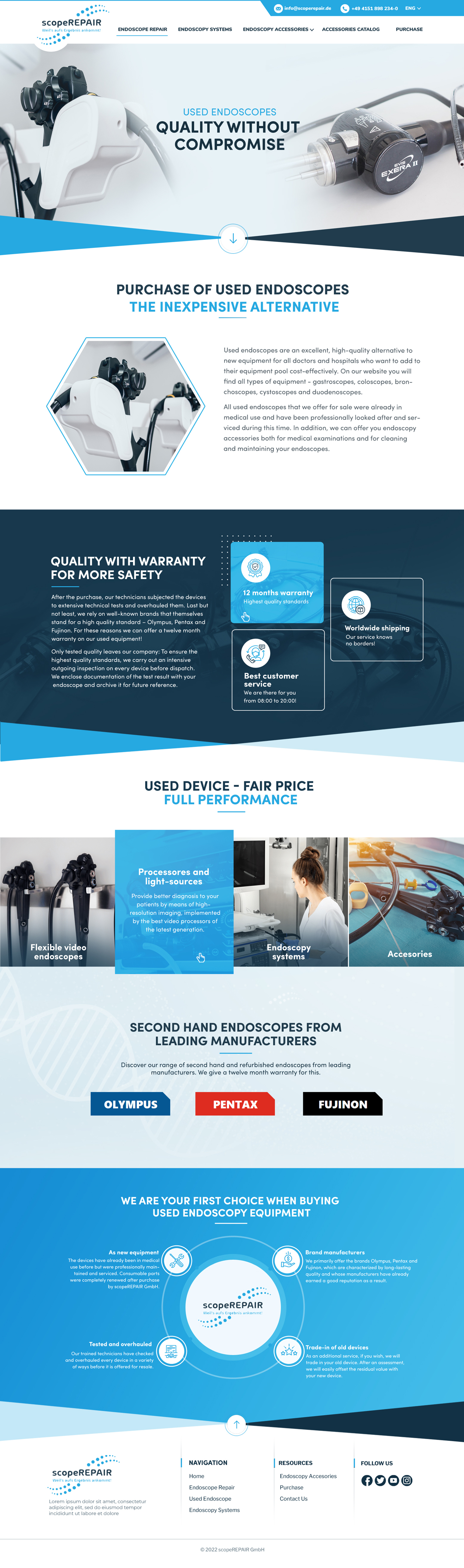Diseño Web por Blue Sparrow para scopeREPAIR GmbH | Diseño #28983182