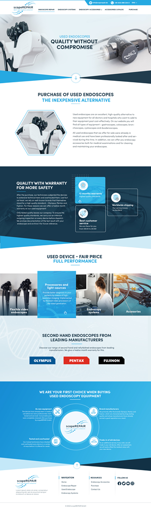 Diseño Web por Blue Sparrow para scopeREPAIR GmbH | Diseño: #28983182