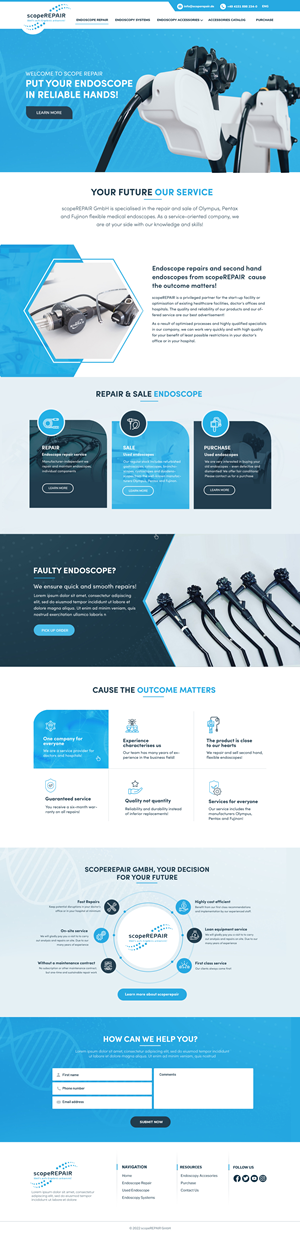 Diseño Web por Blue Sparrow para scopeREPAIR GmbH | Diseño: #28984905