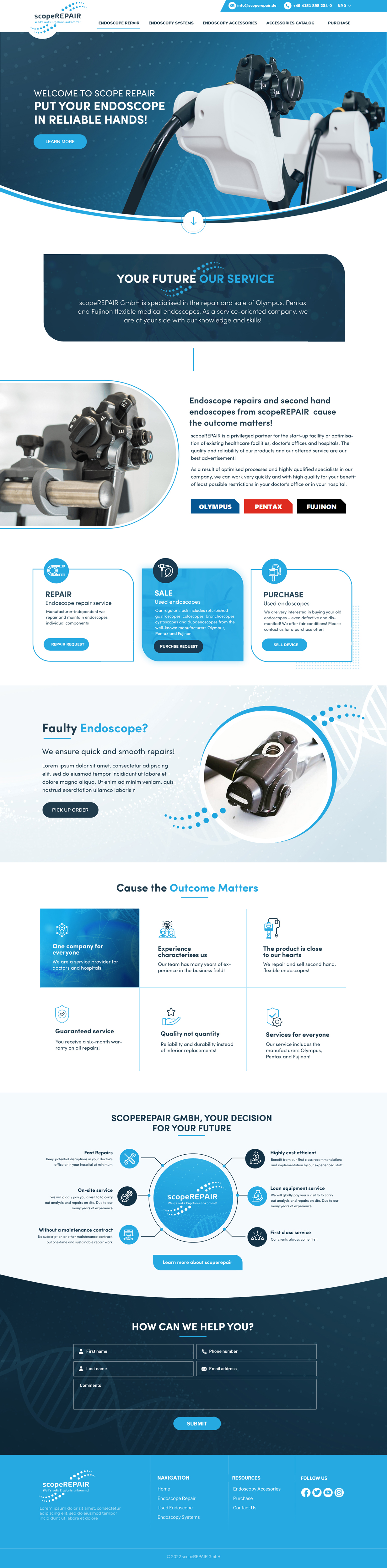 Web-Design von Blue Sparrow für scopeREPAIR GmbH | Design #28985037