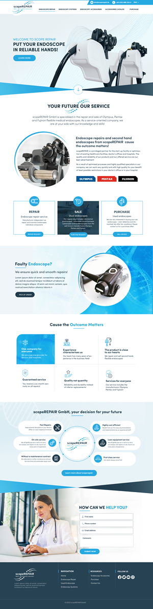 Diseño Web por Blue Sparrow para scopeREPAIR GmbH | Diseño: #28985223