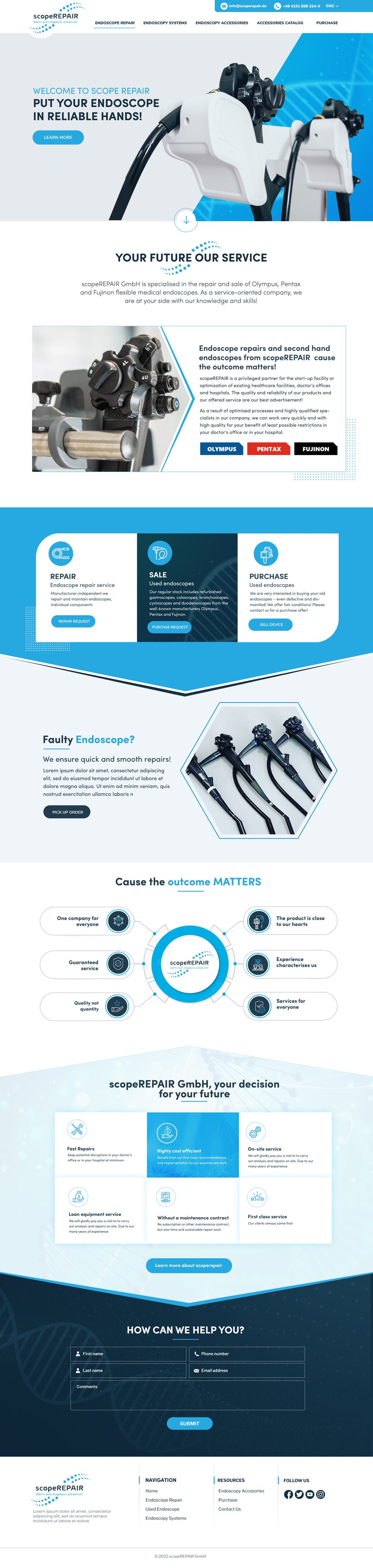 Web-Design von Blue Sparrow für scopeREPAIR GmbH | Design #28997245