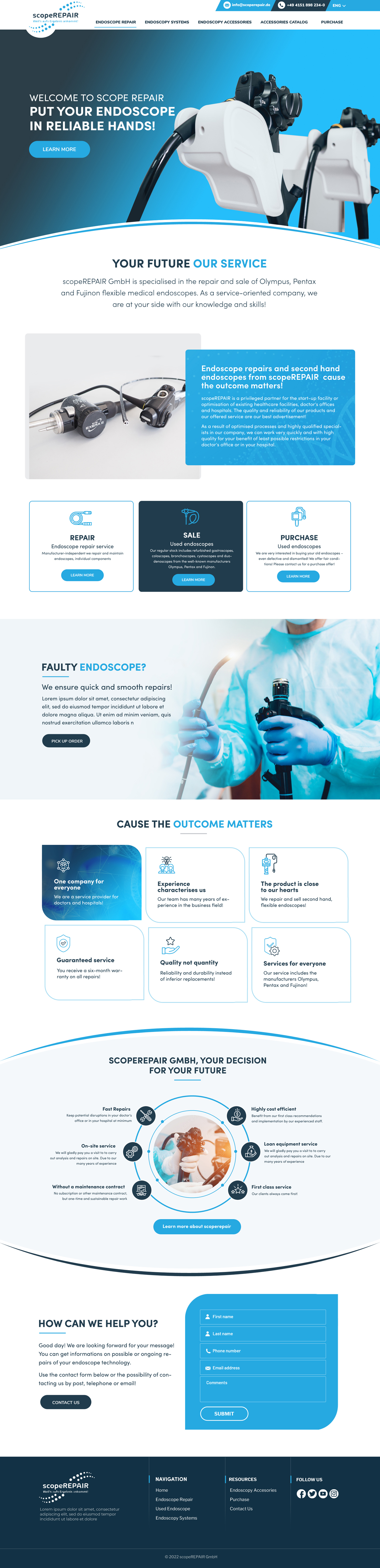 Web-Design von Blue Sparrow für scopeREPAIR GmbH | Design #29002498