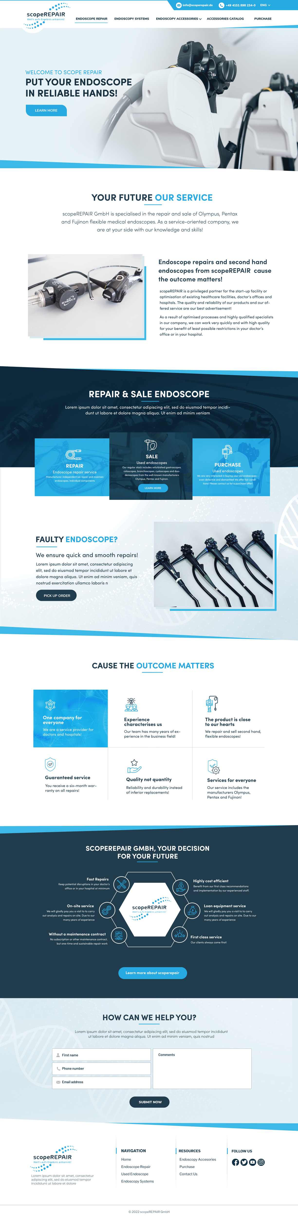 Diseño Web por Blue Sparrow para scopeREPAIR GmbH | Diseño #29002639