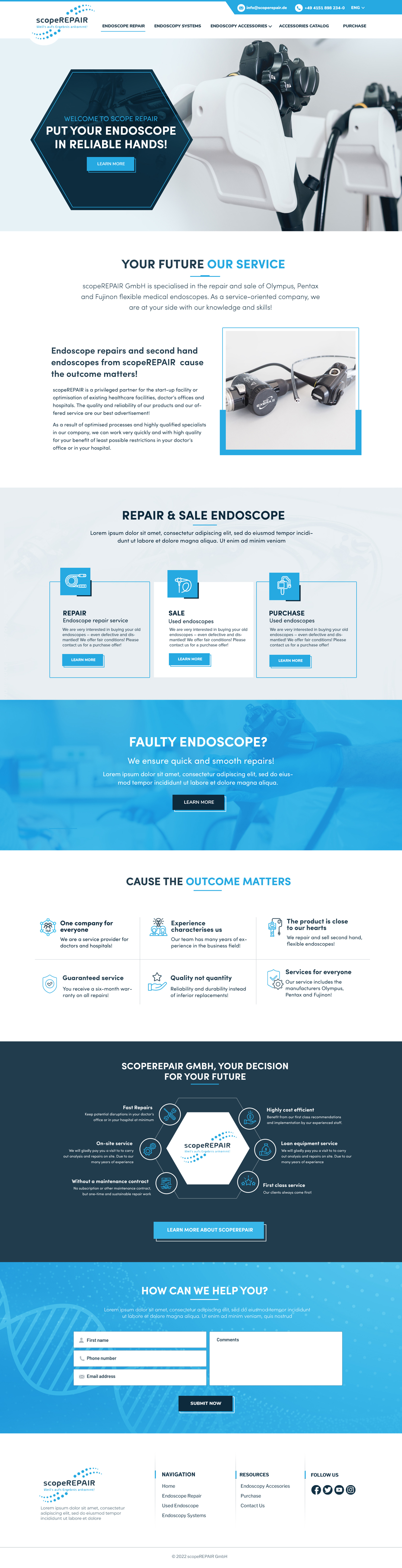 Web-Design von Blue Sparrow für scopeREPAIR GmbH | Design #29002869