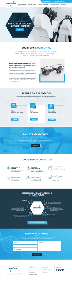 Diseño Web por Blue Sparrow para scopeREPAIR GmbH | Diseño: #29002869