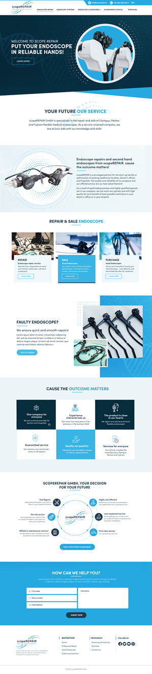 Diseño Web por Blue Sparrow para scopeREPAIR GmbH | Diseño: #29005402