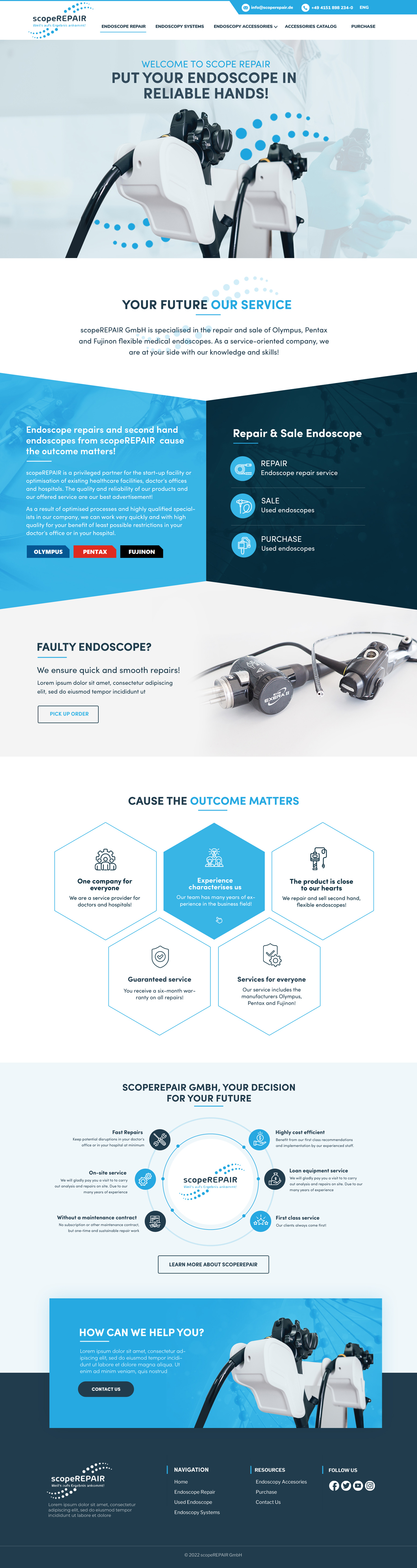 Web Design par Blue Sparrow pour scopeREPAIR GmbH | Design #29008053
