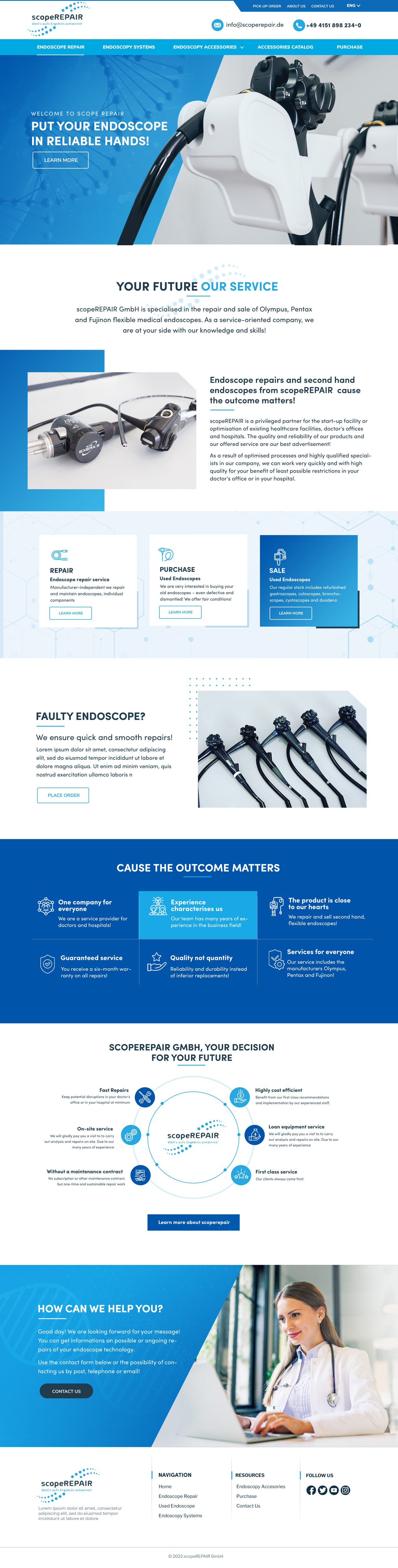 Web-Design von Blue Sparrow für scopeREPAIR GmbH | Design #29008318