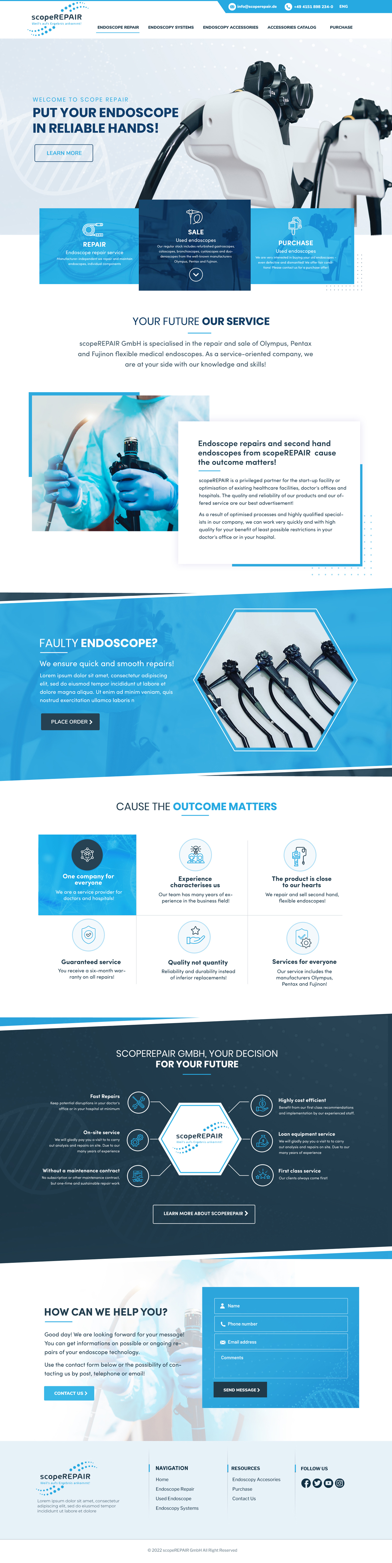 Web Design by Blue Sparrow for scopeREPAIR GmbH | Design #29011767