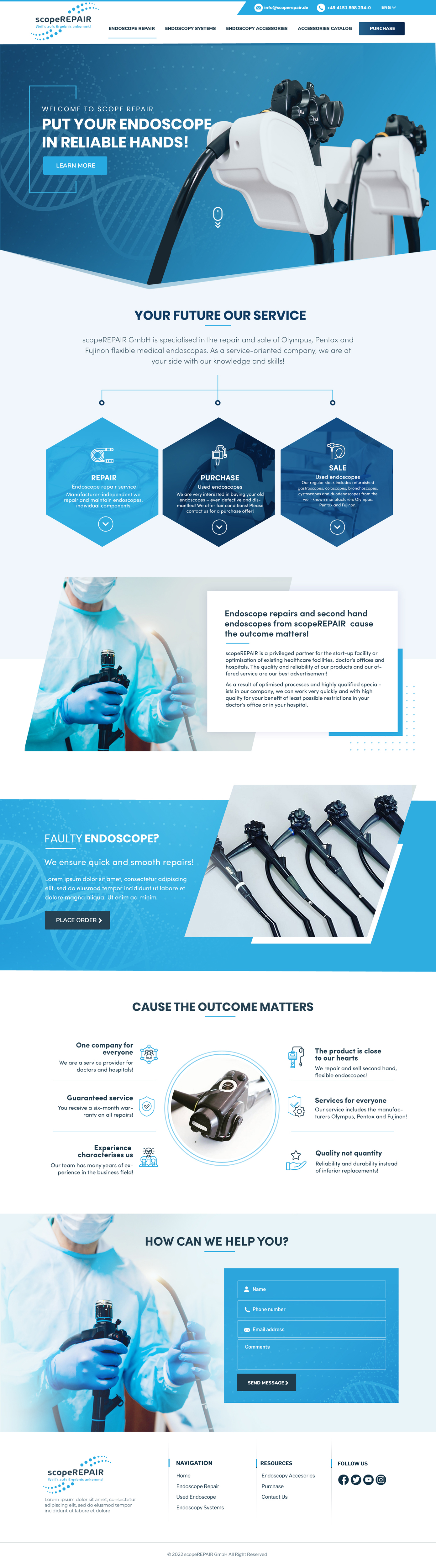 Web-Design von Blue Sparrow für scopeREPAIR GmbH | Design #29028368