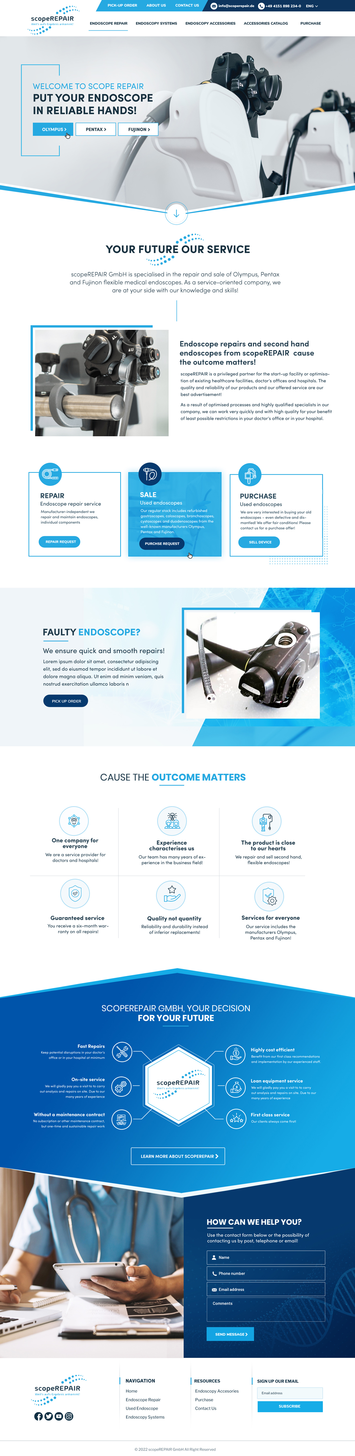 Web Design by Blue Sparrow for scopeREPAIR GmbH | Design: #29036475