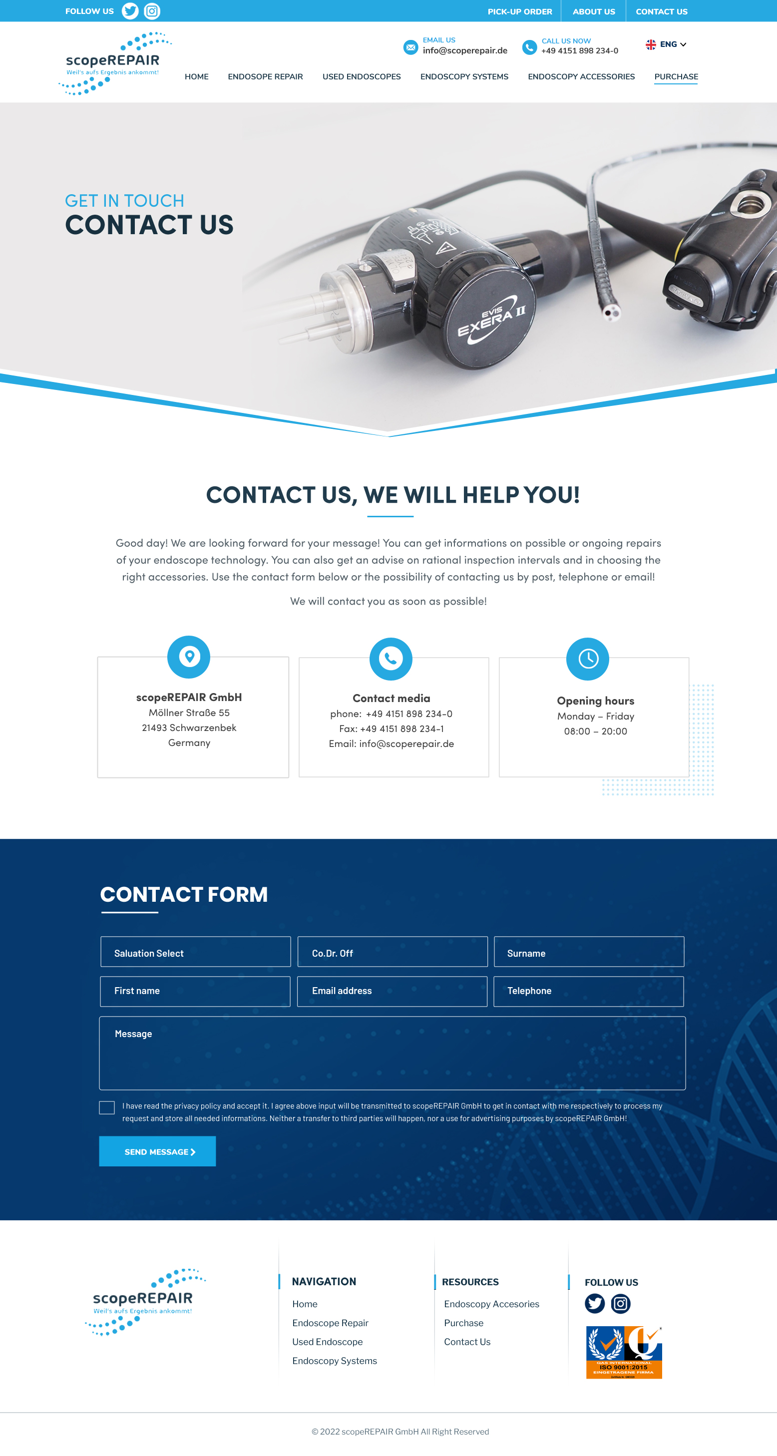 Web Design by Blue Sparrow for scopeREPAIR GmbH | Design #29183179