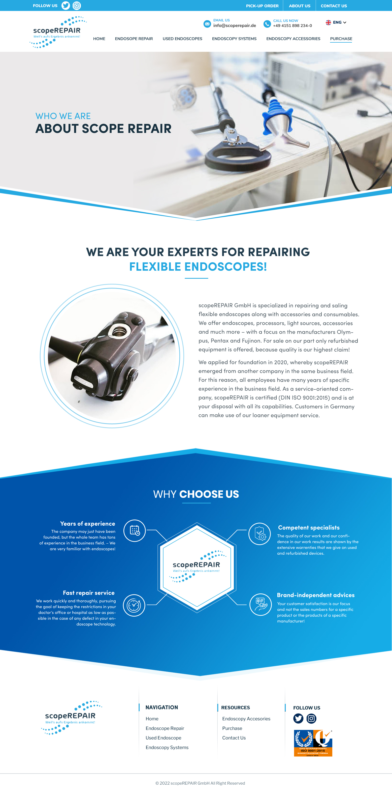 Web-Design von Blue Sparrow für scopeREPAIR GmbH | Design #29183180