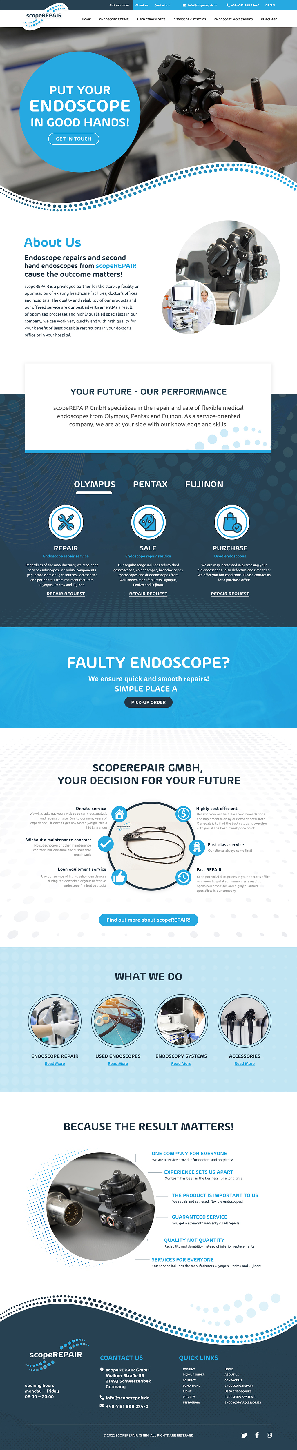 Web-Design von MAHABA für scopeREPAIR GmbH | Design #28980009