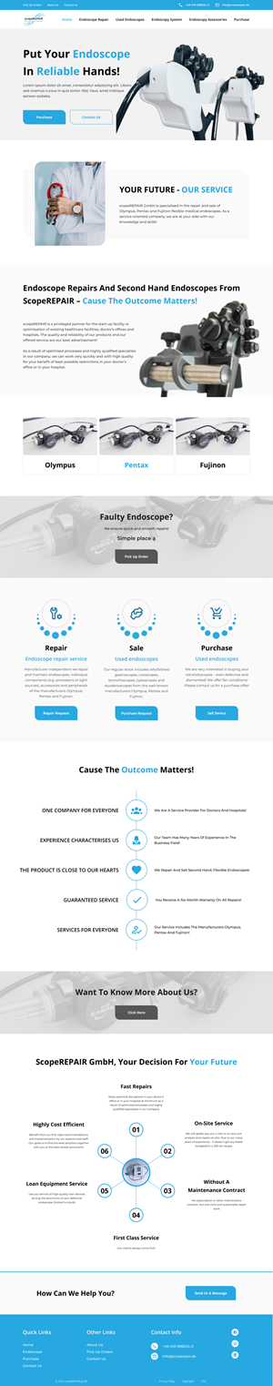 Diseño Web por SiDzigns para scopeREPAIR GmbH | Diseño: #28982106