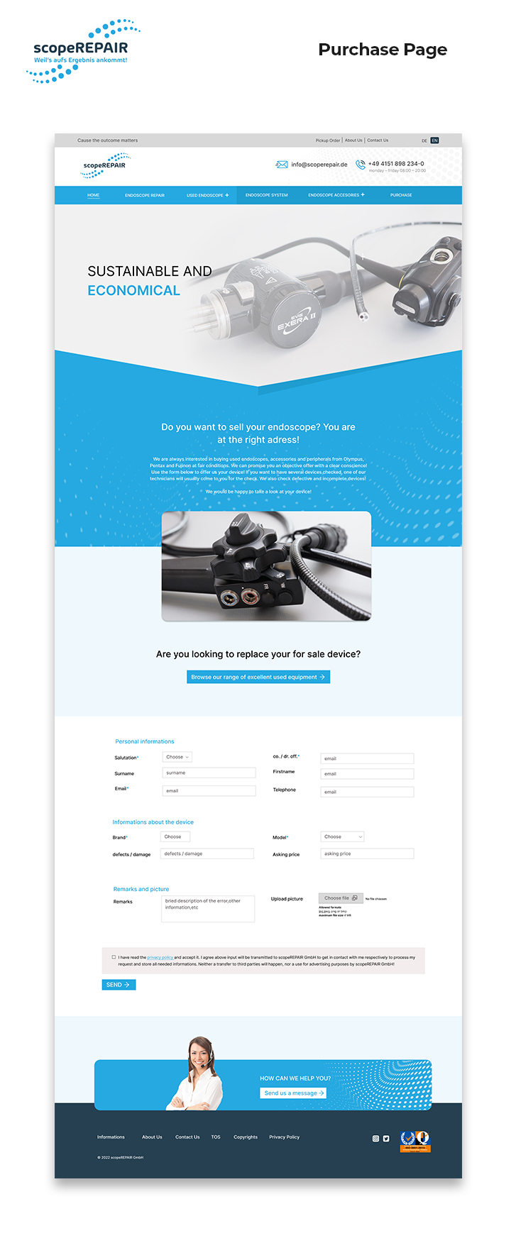 Web Design by DeriMH for scopeREPAIR GmbH | Design #29001231