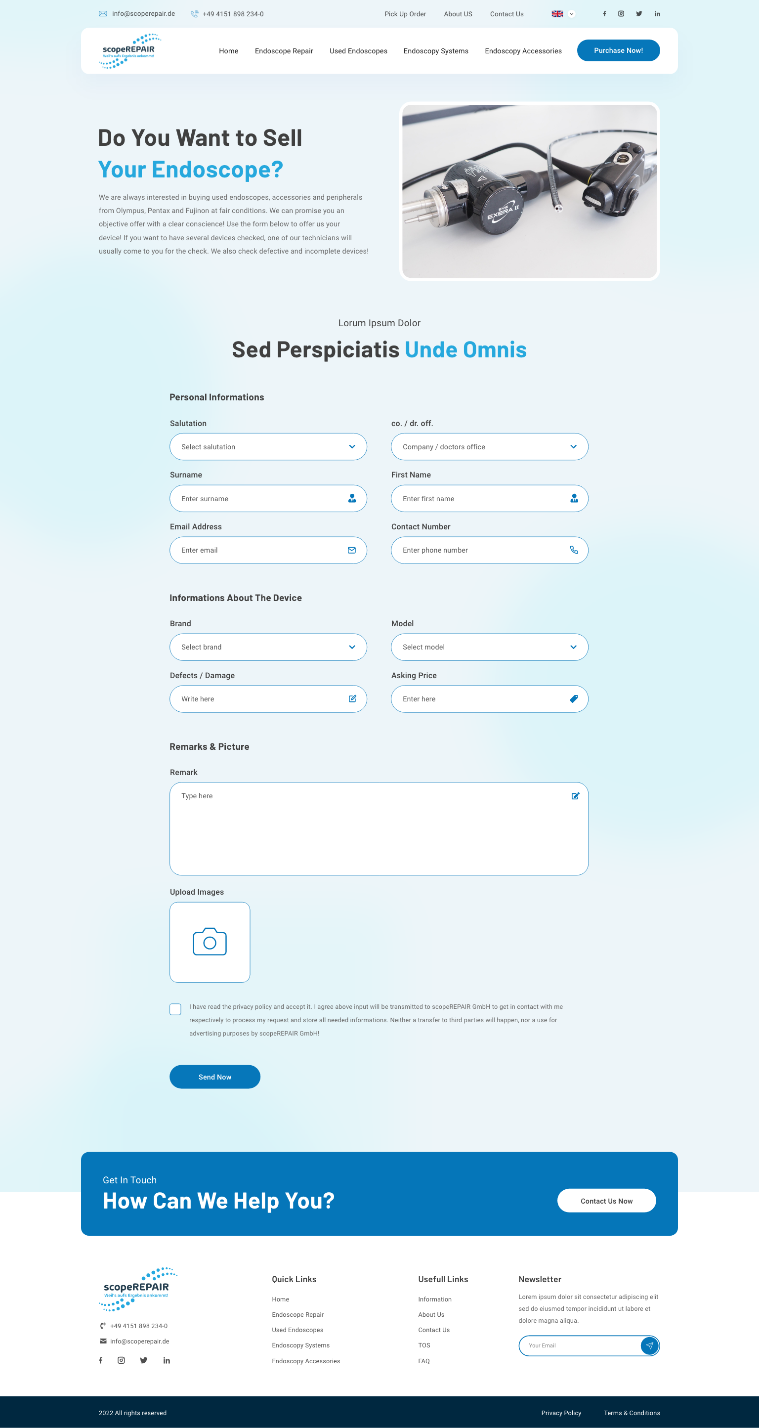 Web-Design von Ruwa89 für scopeREPAIR GmbH | Design #29010721