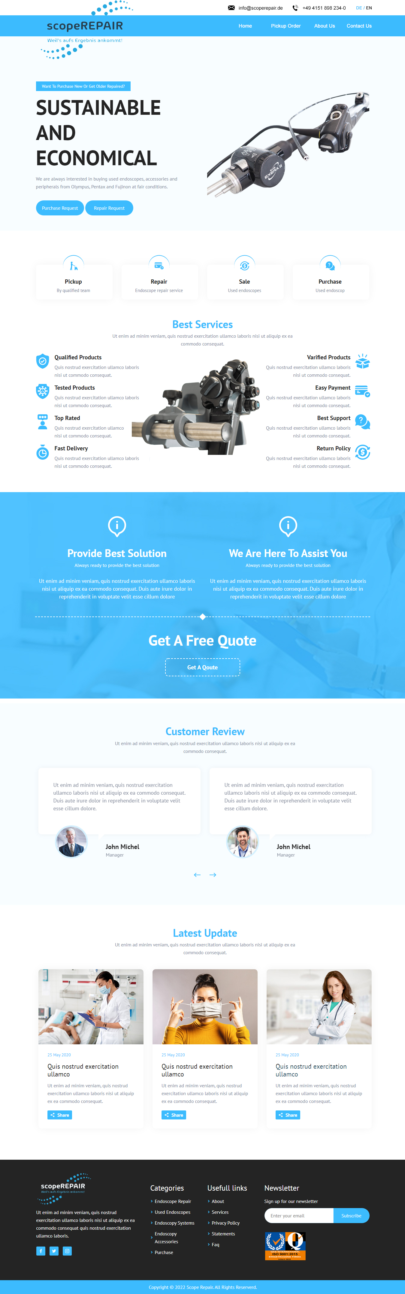 Web-Design von M79 für scopeREPAIR GmbH | Design #29004874