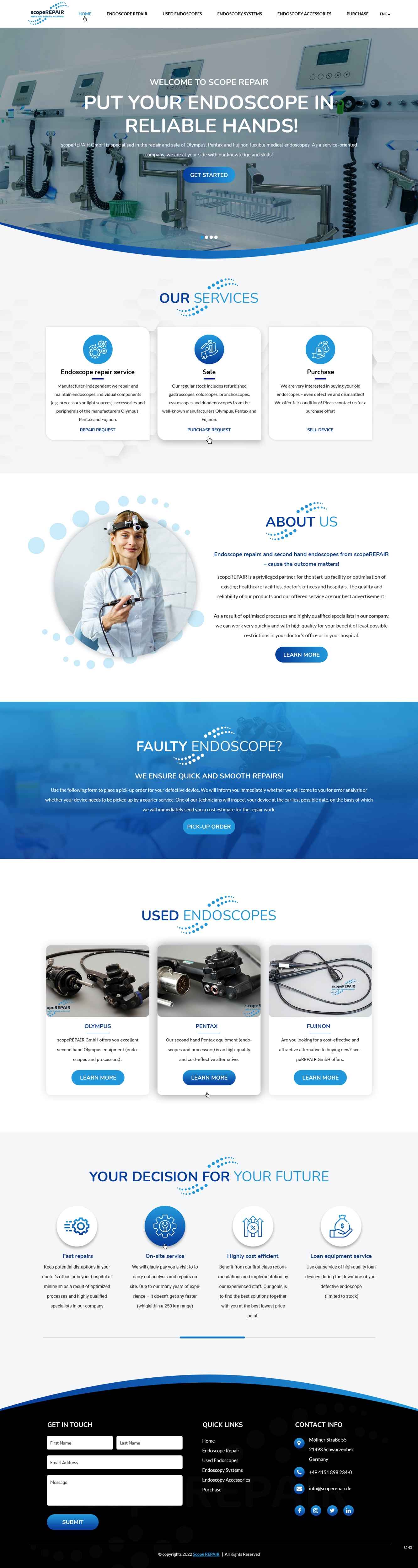 Web Design by pb for scopeREPAIR GmbH | Design #28977112