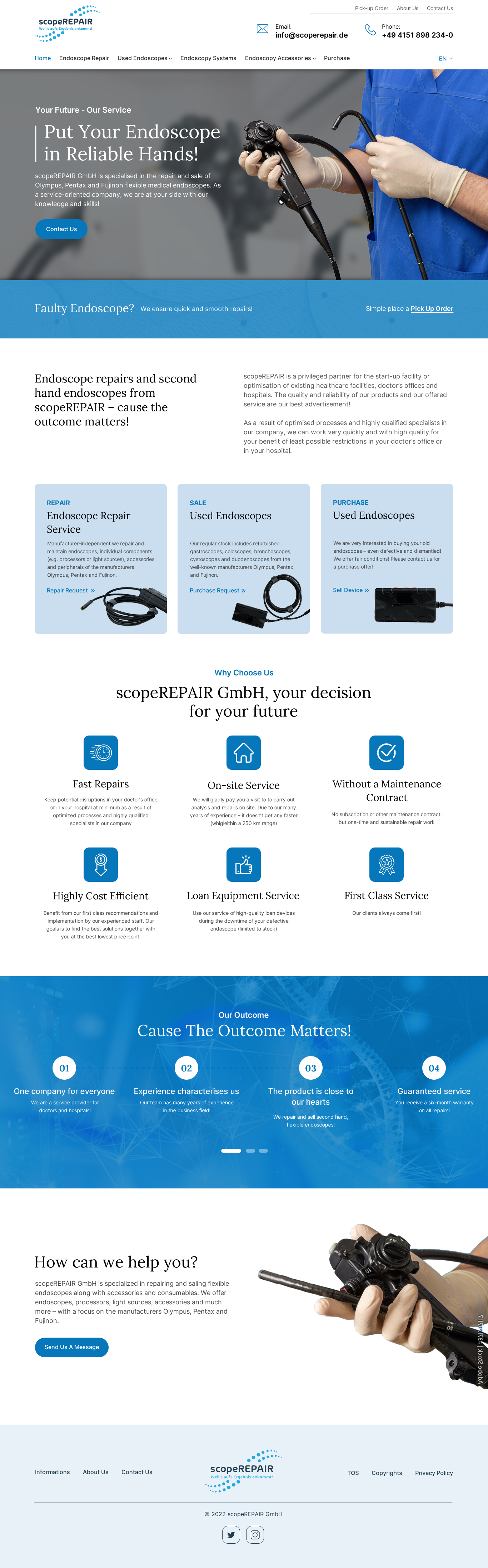 Web-Design von Sujit Banerjee für scopeREPAIR GmbH | Design #28979888