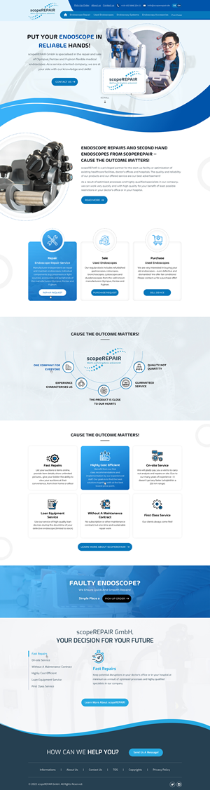 New web design for a service provider in the medical field | Web Design by Sbss