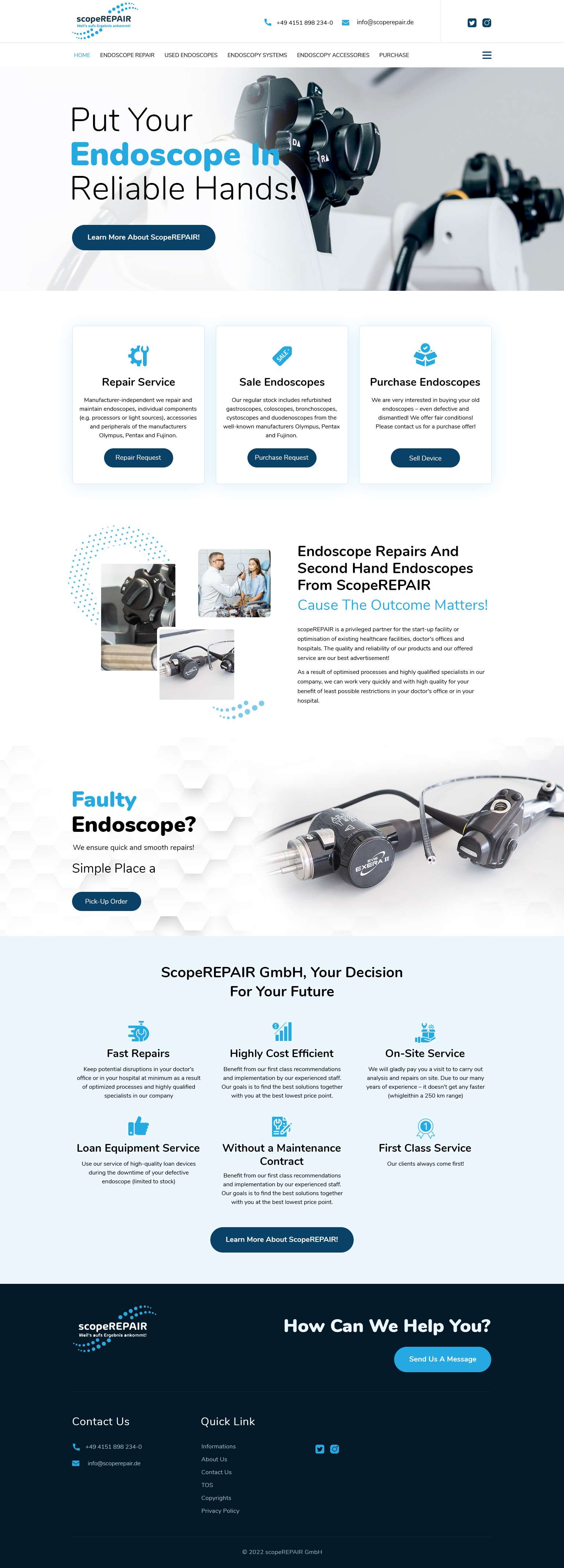 Web Design by Timefortheweb for scopeREPAIR GmbH | Design #28991674