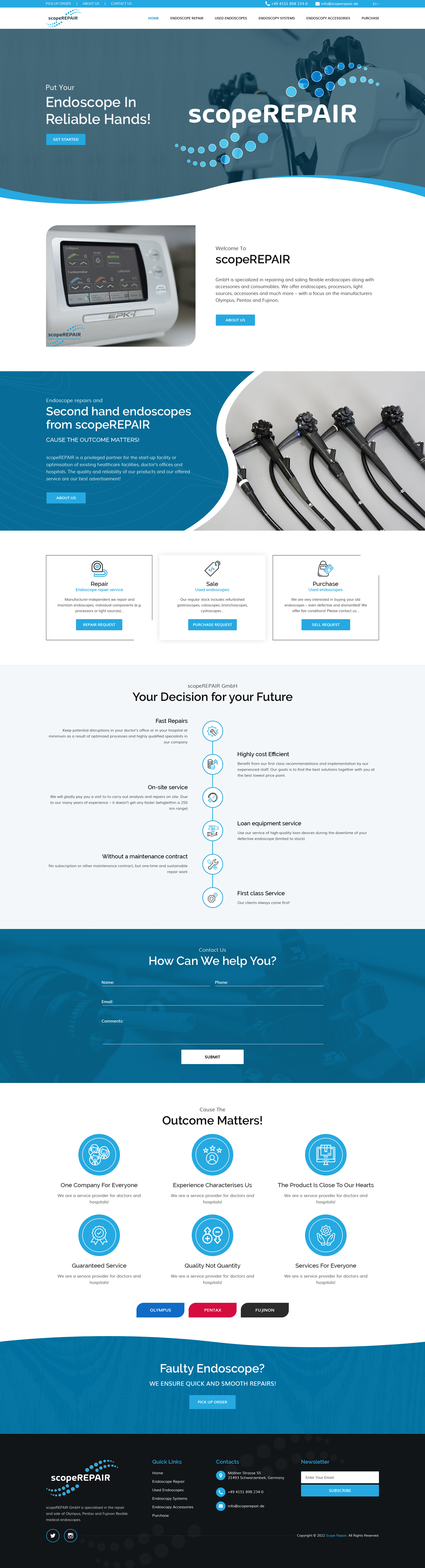 Web Design by sai.designer87 for scopeREPAIR GmbH | Design #28988398