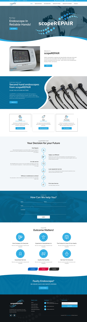 Web Design by sai.designer87 for scopeREPAIR GmbH | Design #28988398