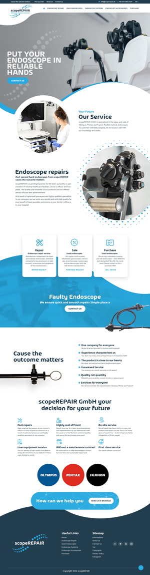 Web Design by nzdesigners for scopeREPAIR GmbH | Design #28983874