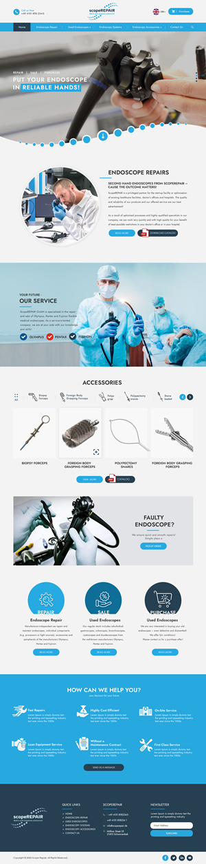 Web Design by bdesigner9 for scopeREPAIR GmbH | Design #28977048