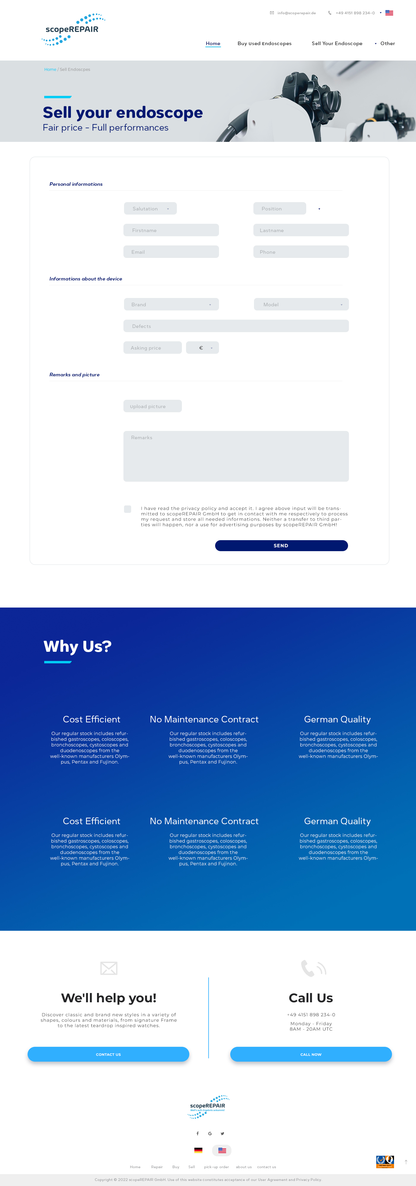 Web-Design von WNP für scopeREPAIR GmbH | Design #29022437