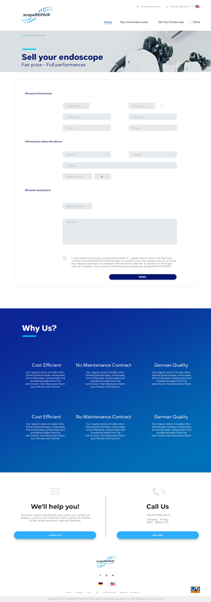 Diseño Web por WNP para scopeREPAIR GmbH | Diseño: #29022437