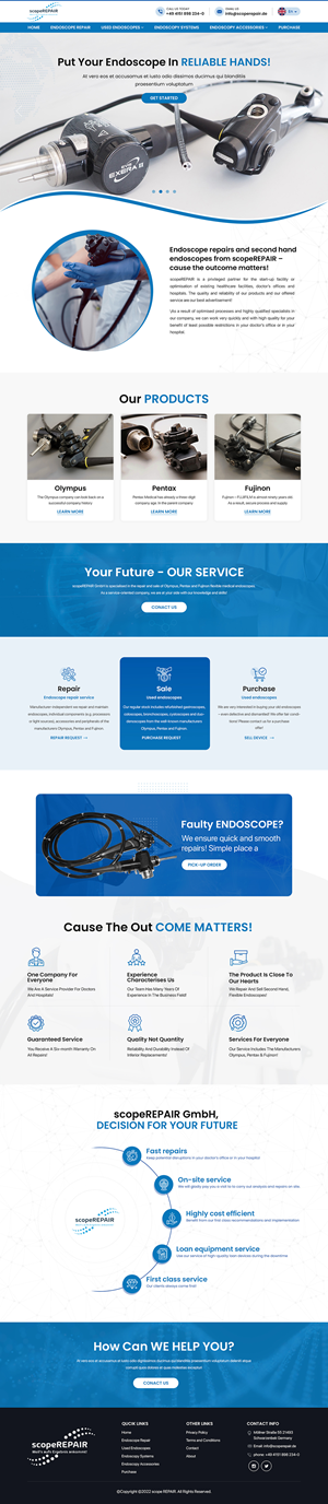 Diseño Web por Titan Eagle para scopeREPAIR GmbH | Diseño: #28977724