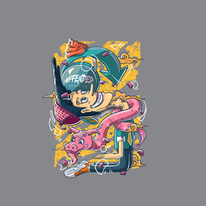 Pop Surrealism TShirt Design For Skate Brand | T-shirt Design by hanartall