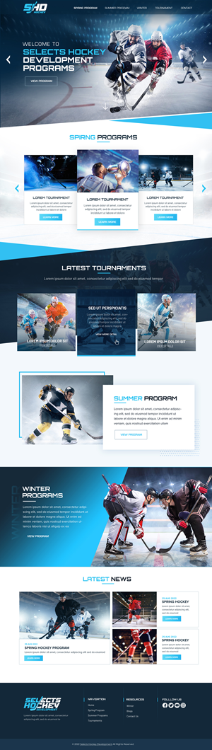 WEBSITE NEEDED FOR MY COMPANY CALLED SELECTS HOCKEY DEVELOPMENT | Web Design by Blue Sparrow