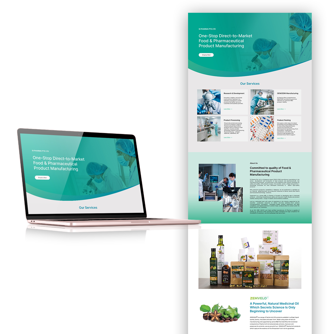 Web Design by DeriMH for SI Pharma Pte Ltd  | Design #28963882
