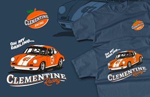 Clementine Vintage Car Racing t shirt | Diseño de Camiseta por guprulsugiyanto