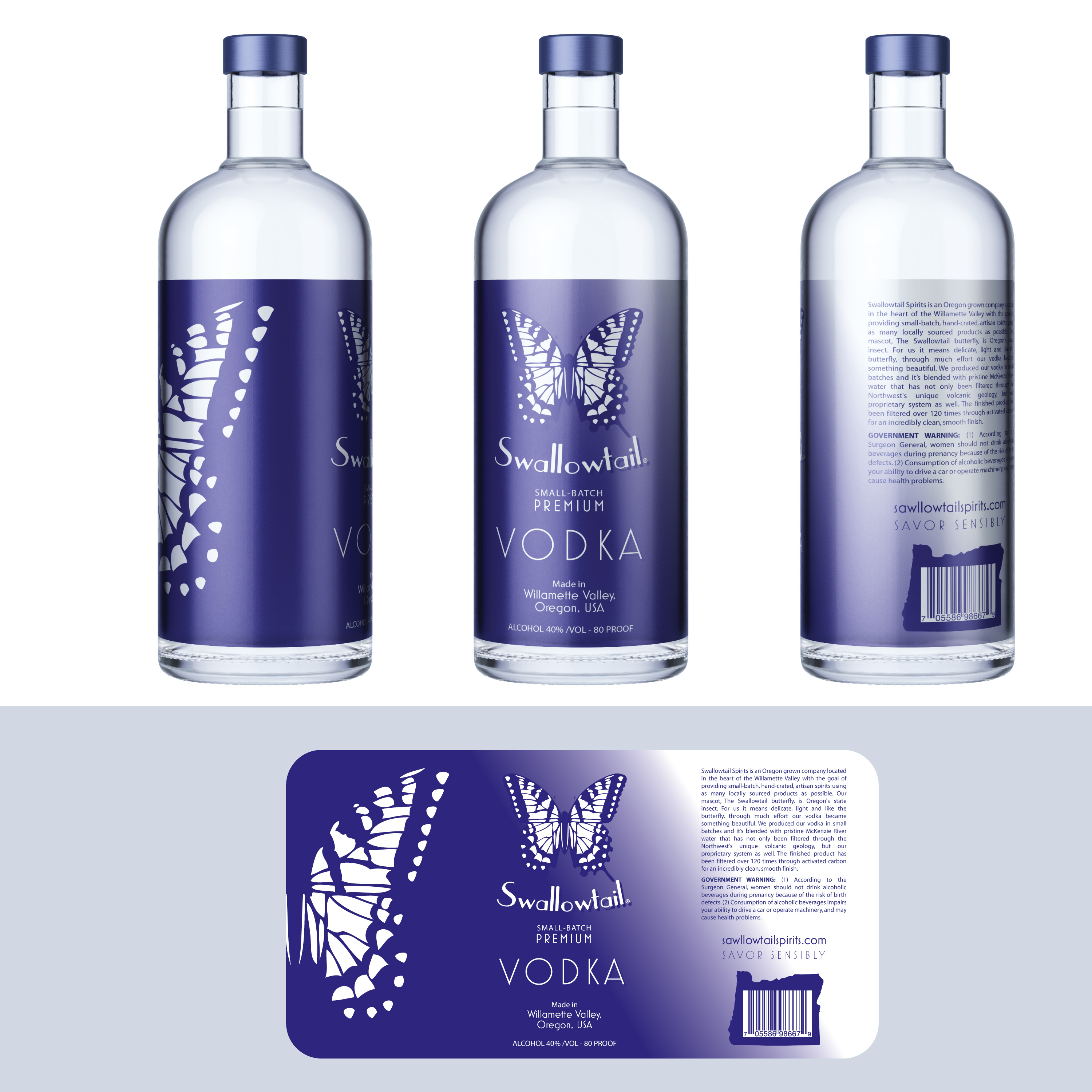 Label Design by Sergio Coelho for Swallowtail Spirits LLC | Design #28982203