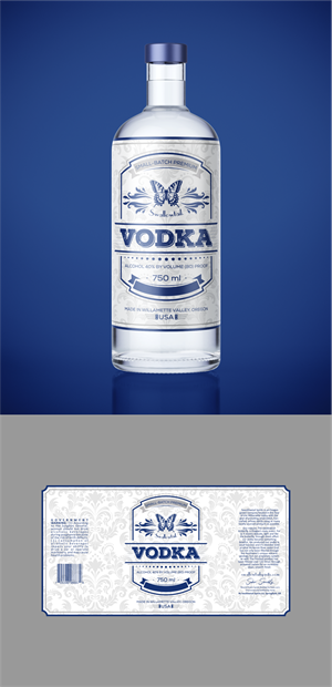 Swallowtail Vodka label redesign | Label Design by Jose Loaiza