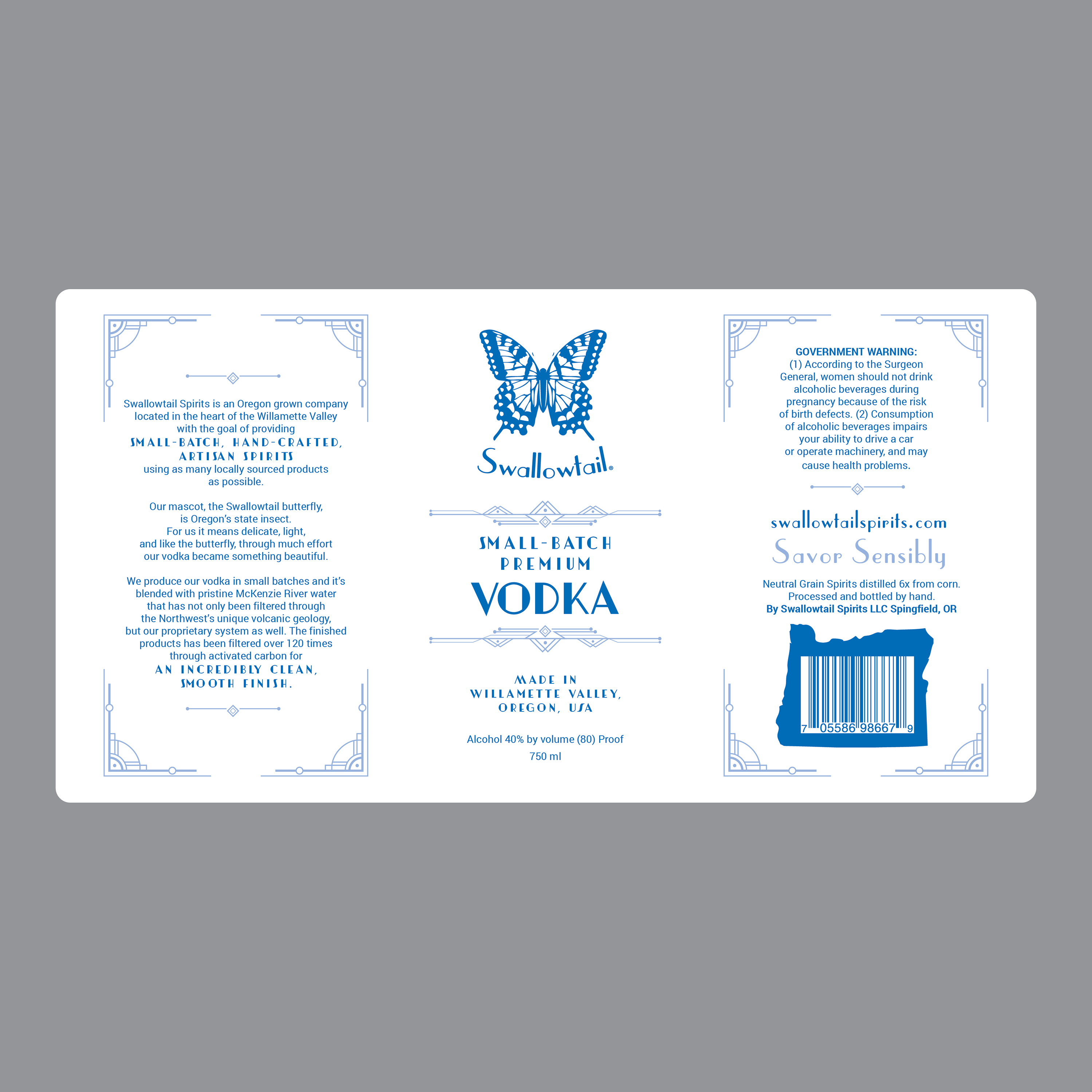 Etikett-Design von RoundYellow für Swallowtail Spirits LLC | Design #28969745