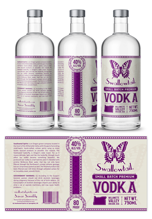 Label Design by SAI DESIGNS for Swallowtail Spirits LLC | Design: #29007686