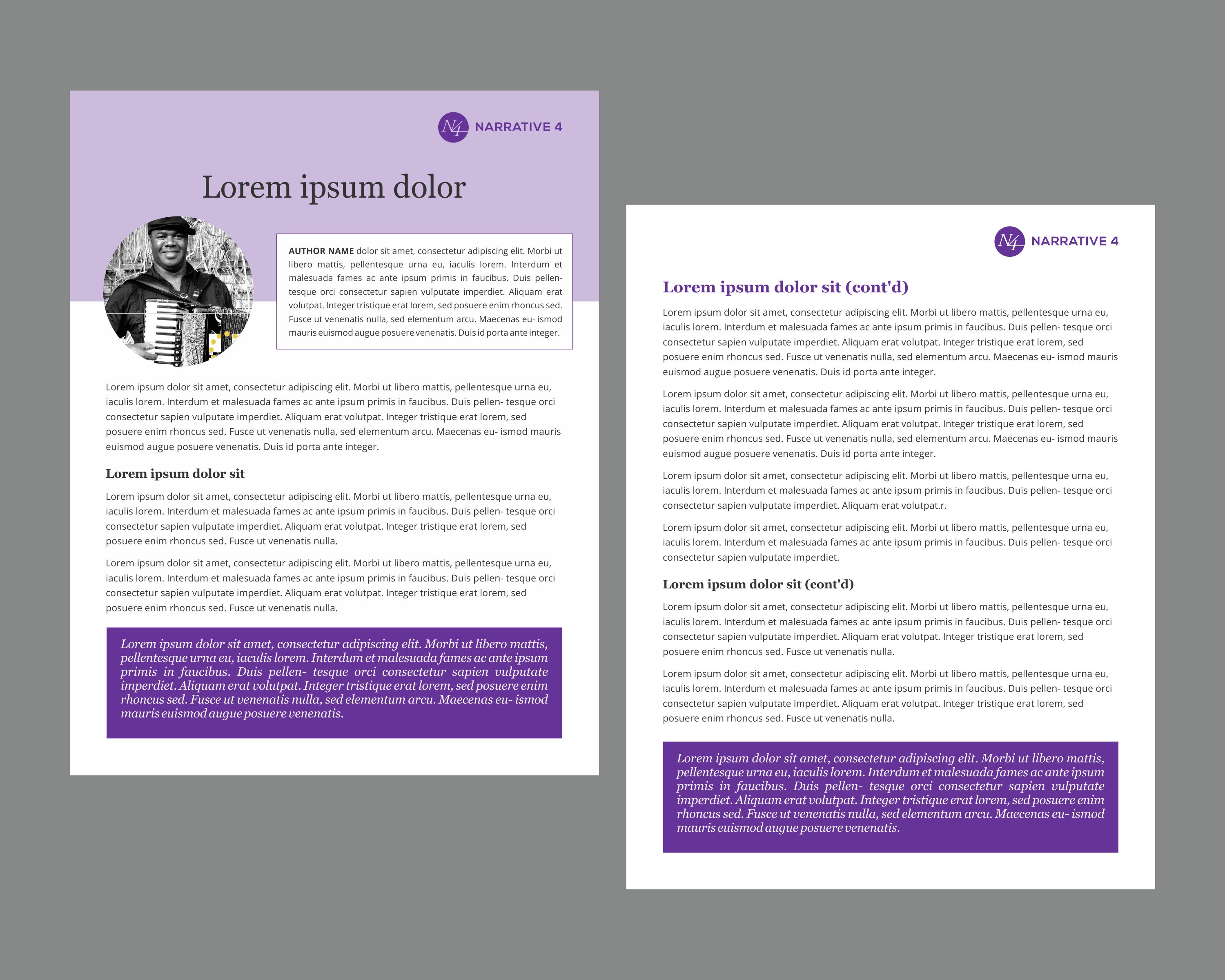 Word Template Design by nng for Narrative 4 | Design #28973529
