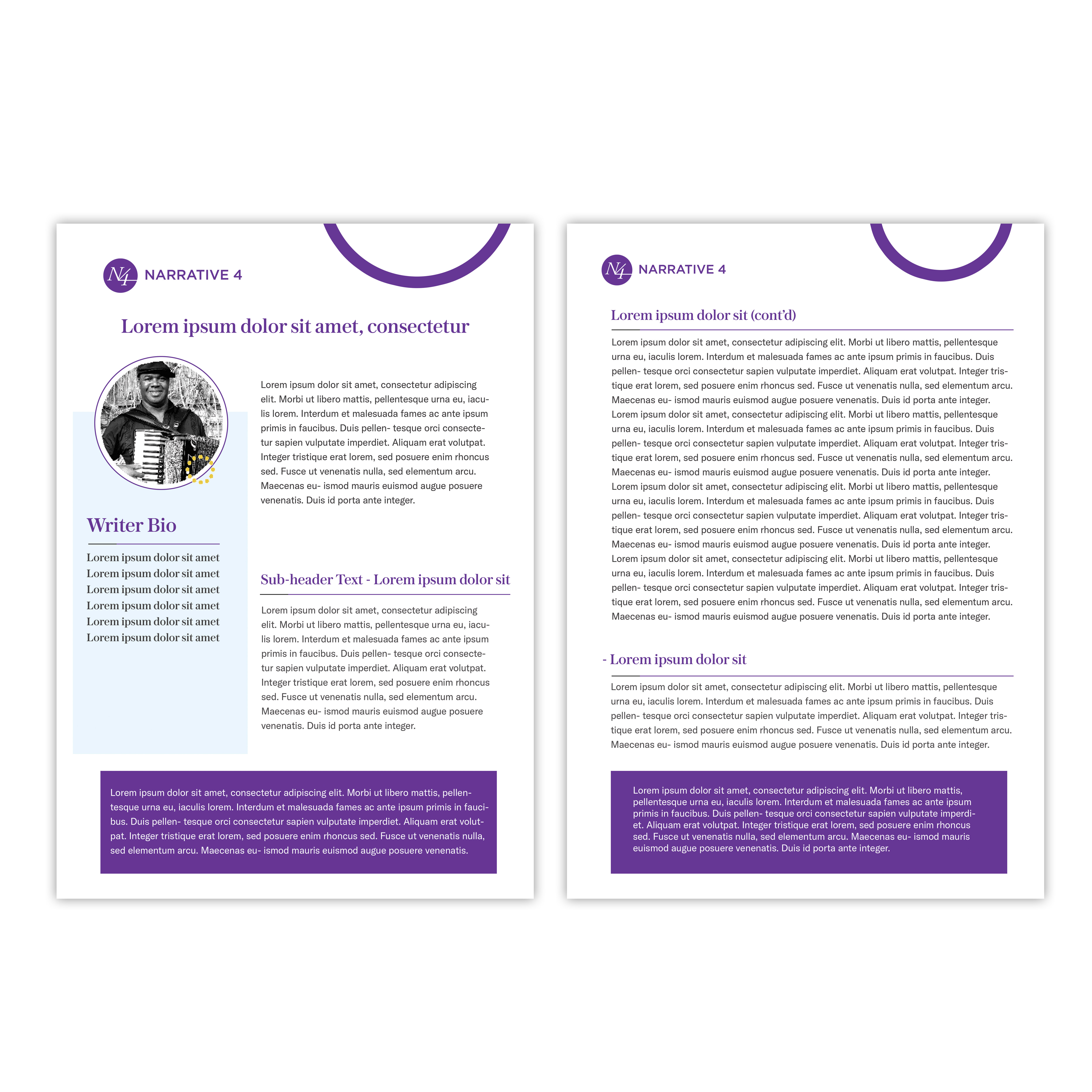 Word Template Design by pipra for Narrative 4 | Design #28973967