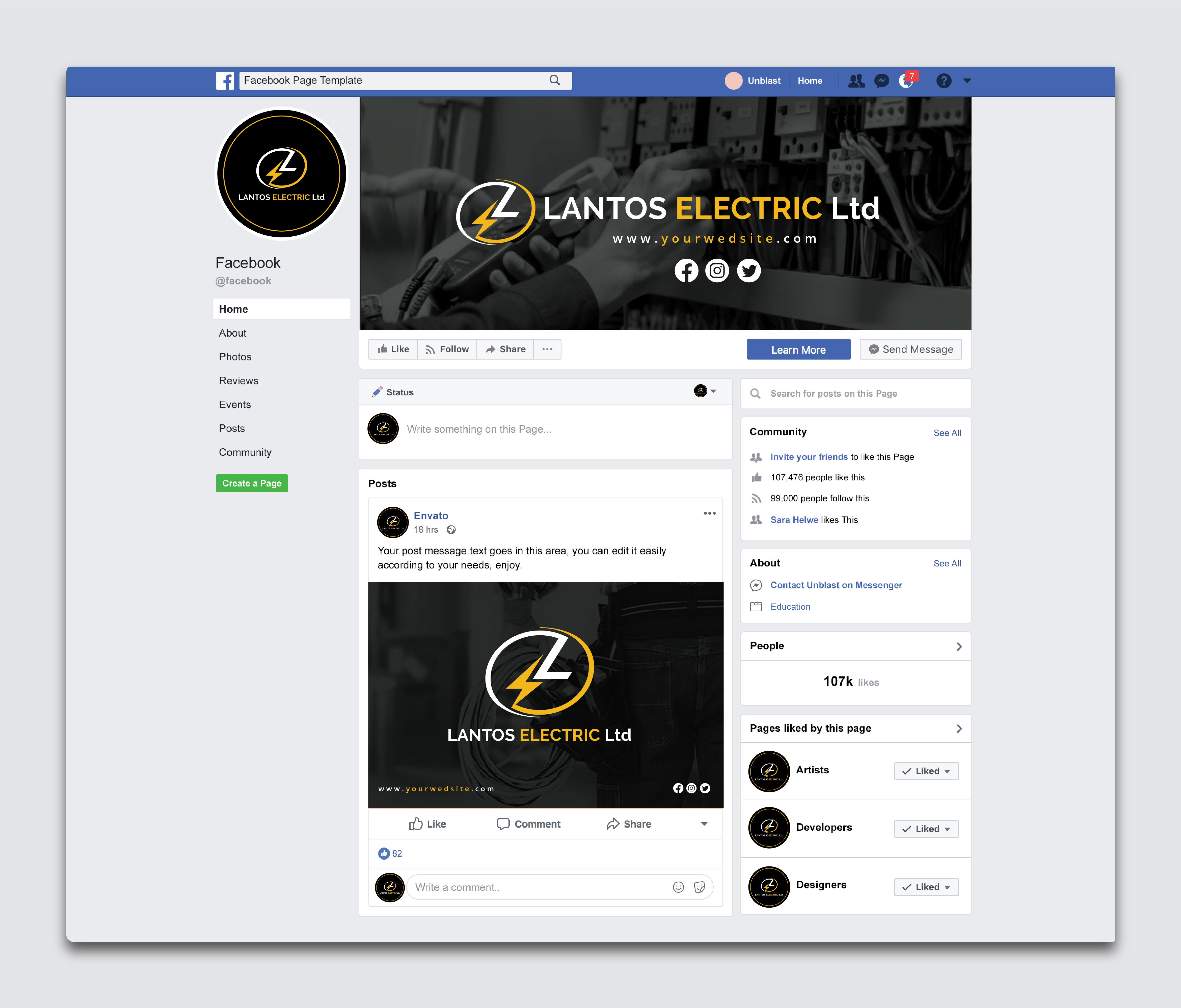 Facebook Design by artbitin for this project | Design #28979689