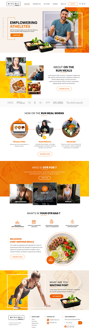Prepared Meal Delivery Website | Web-Design von Blue Sparrow