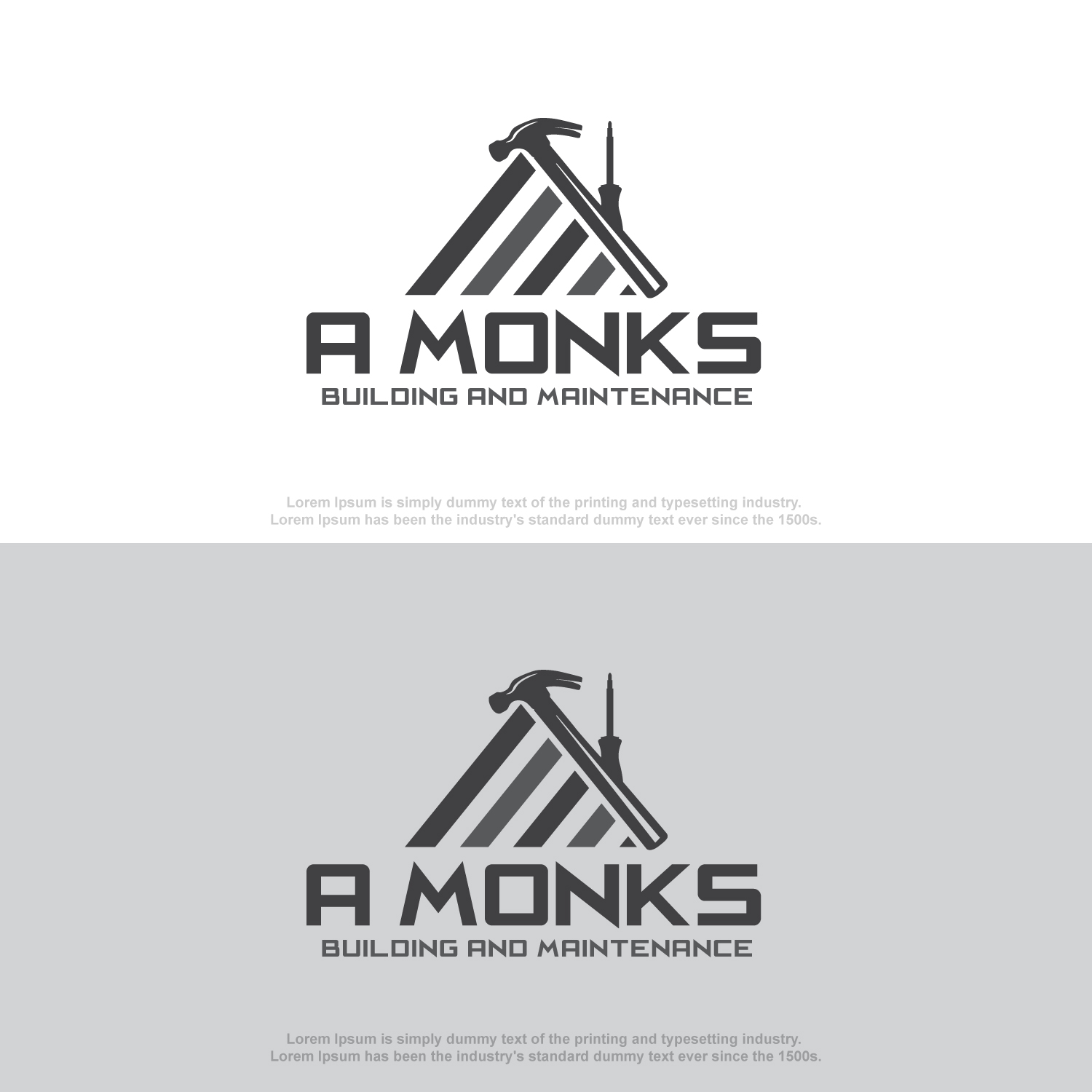 Logo Design by Revolt Team for A Monks Building and Maintenance  | Design #28973817