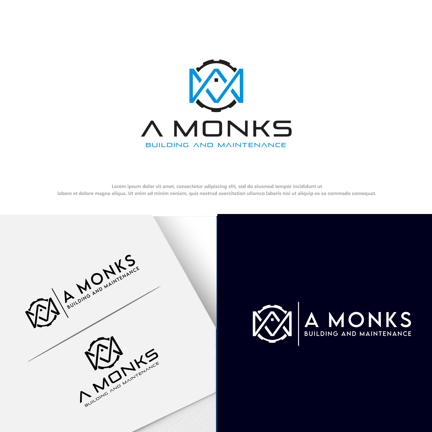 Logo-Design von Revolt Team für A Monks Building and Maintenance  | Design #28973818